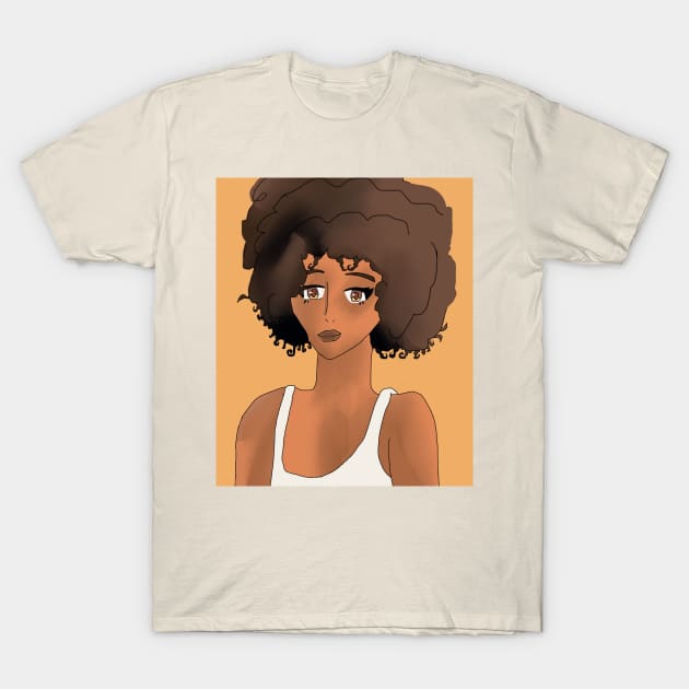 Black Girl with Natural Hair T-Shirt by Usagicollection